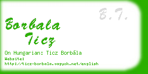 borbala ticz business card