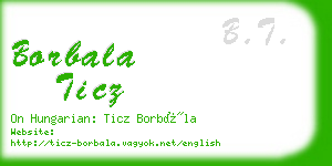 borbala ticz business card